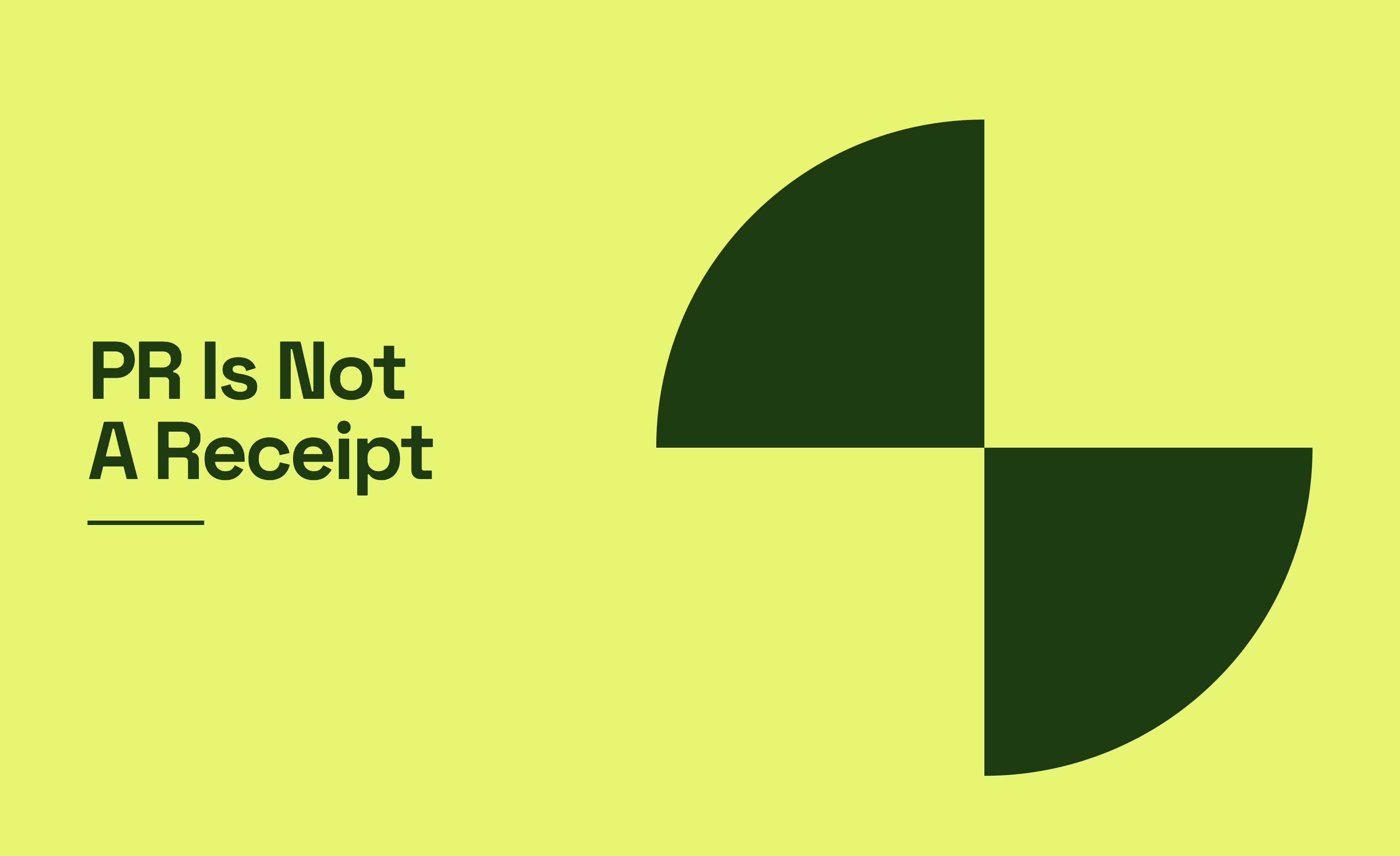 PR Is Not A Receipt — BiB public relations infographic