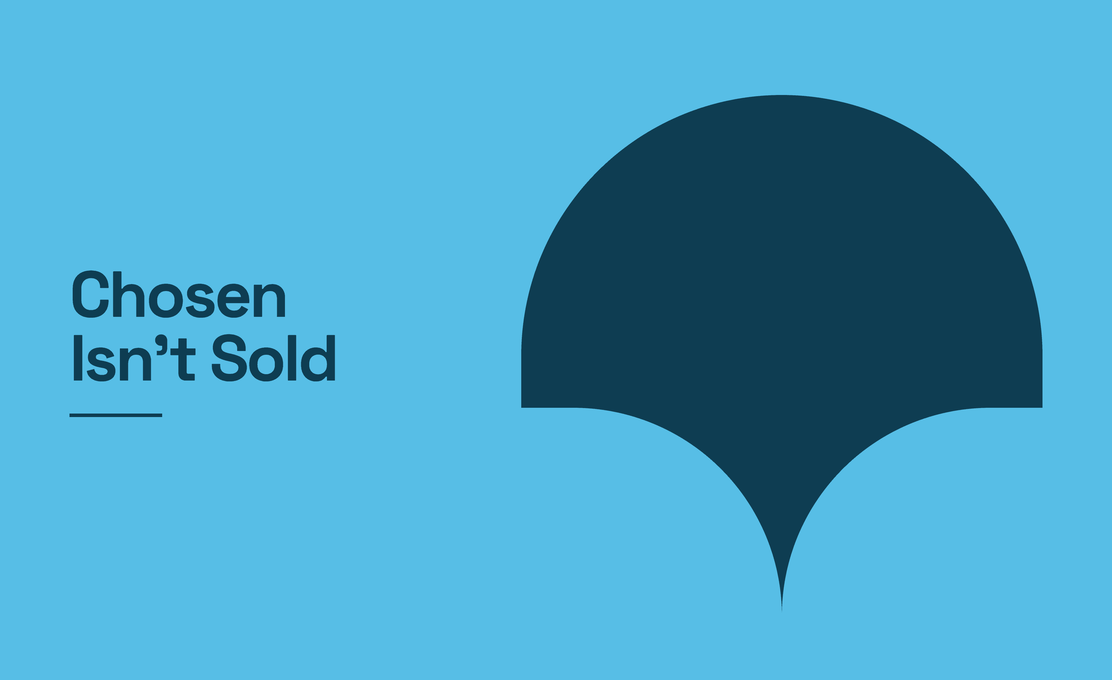 Chosen Isn't Sold — BiB brand strategy infographic